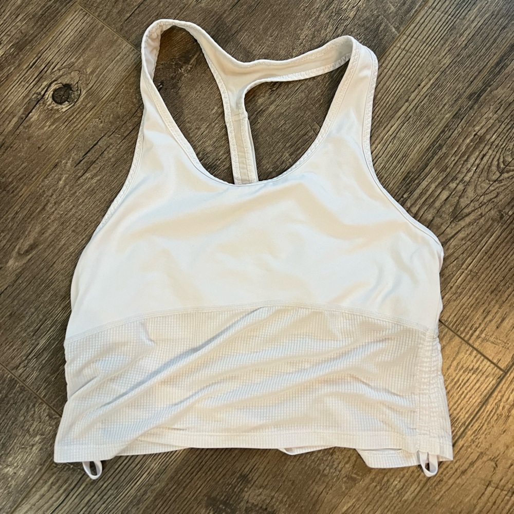 Fabletics White Crop Active Tank